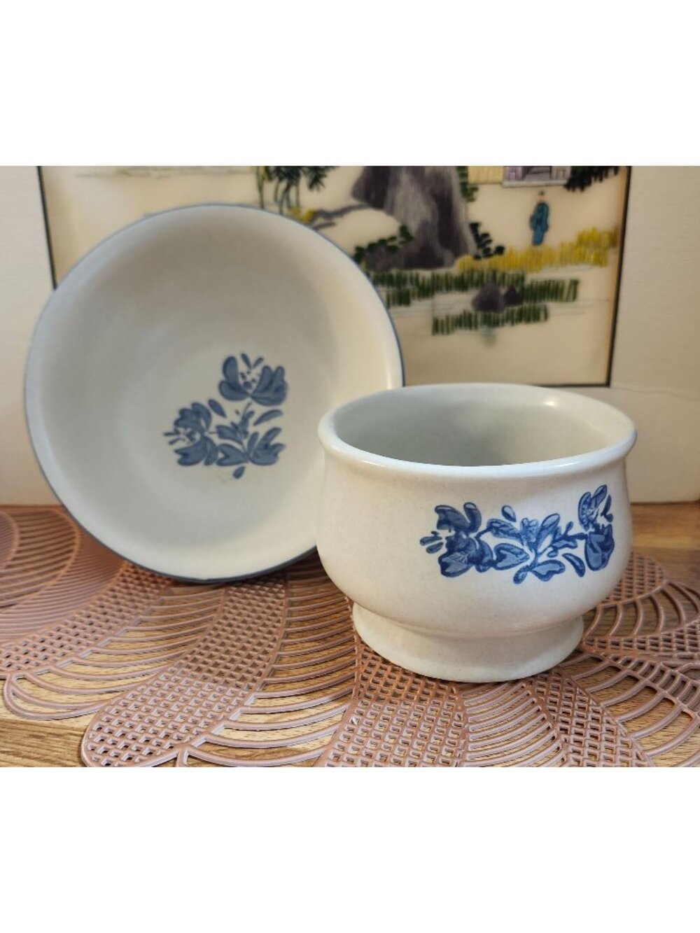 2- Pfaltzgraff Yorktowne Bowls Ceramic Stoneware Vintage Lot
